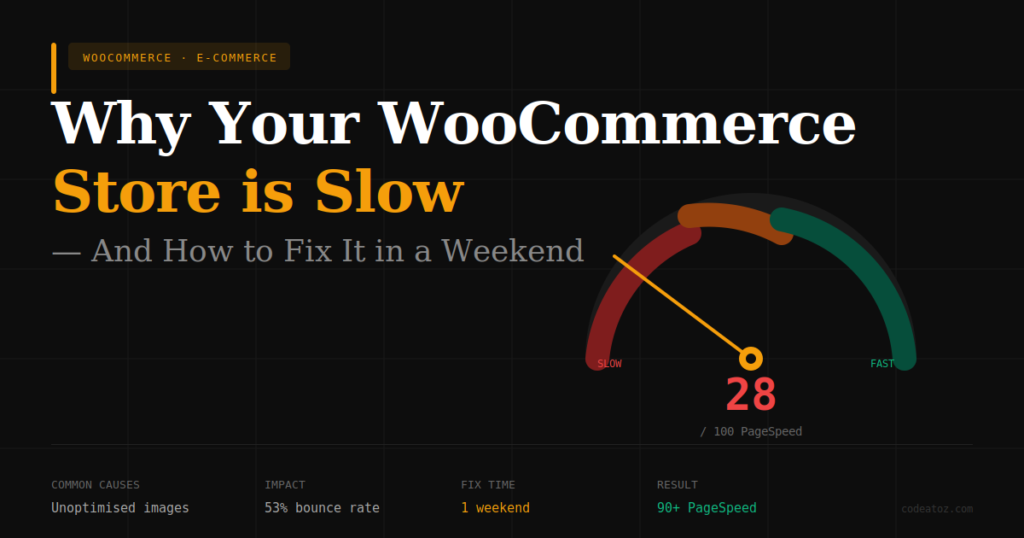 Why Your WooCommerce Store is Slow (And How to Fix It in a Weekend)