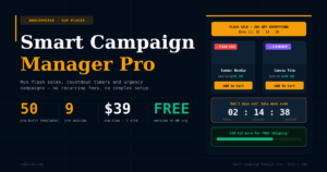 Smart Campaign Manager for WooCommerce — Run Flash Sales Without Touching Product Prices