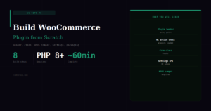 How to Build a WooCommerce Plugin from Scratch — Step by Step