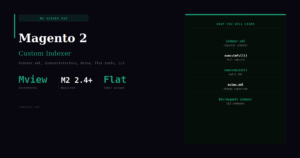 Magento 2 Custom Indexer — Mview, Flat Tables & Reindex Command