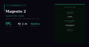 Magento 2 Layout XML Guide — Blocks, Containers & Handle System