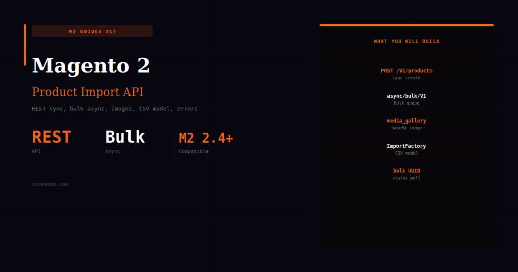 Magento 2 Product Import API — Bulk Create & Update via REST