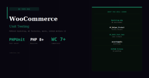 WooCommerce Unit Testing — PHPUnit Setup & Writing Tests