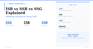 ISR vs SSR vs SSG — Ecommerce Rendering Strategy 2026
