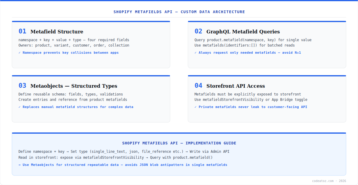 shopify metafields api diagram — structure, owners and GraphQL query patterns by CodeAtoZ