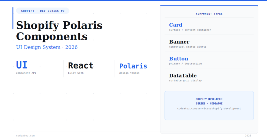 The Complete Shopify Polaris Components Guide 2026