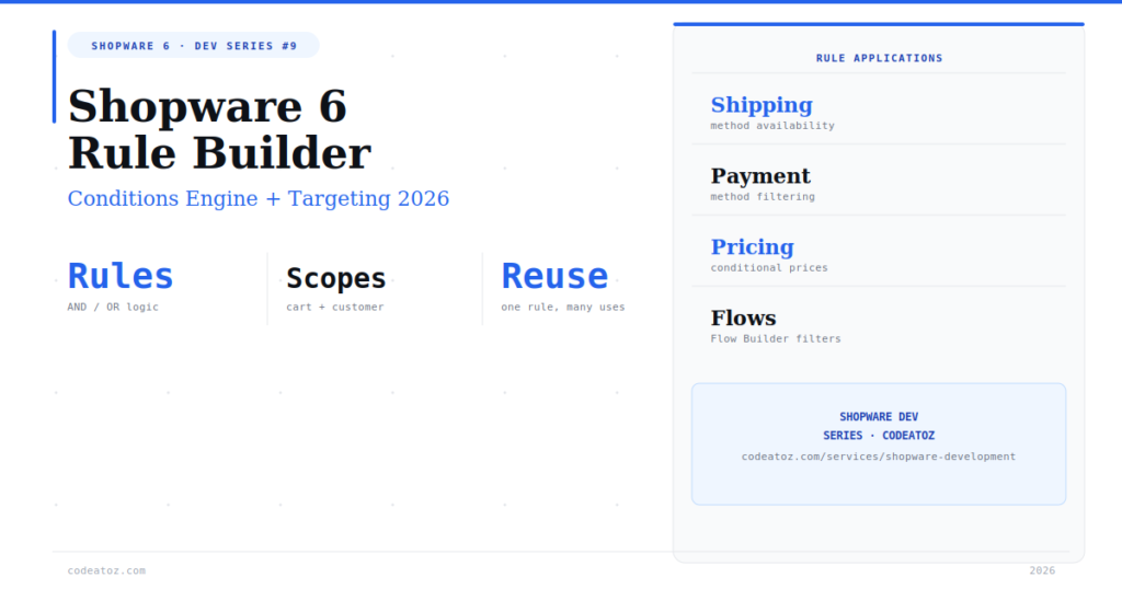 The Complete Shopware 6 Rule Builder Guide 2026