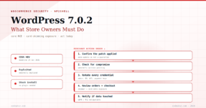 WordPress 7.0.2 and Your WooCommerce Store — What to Do Now