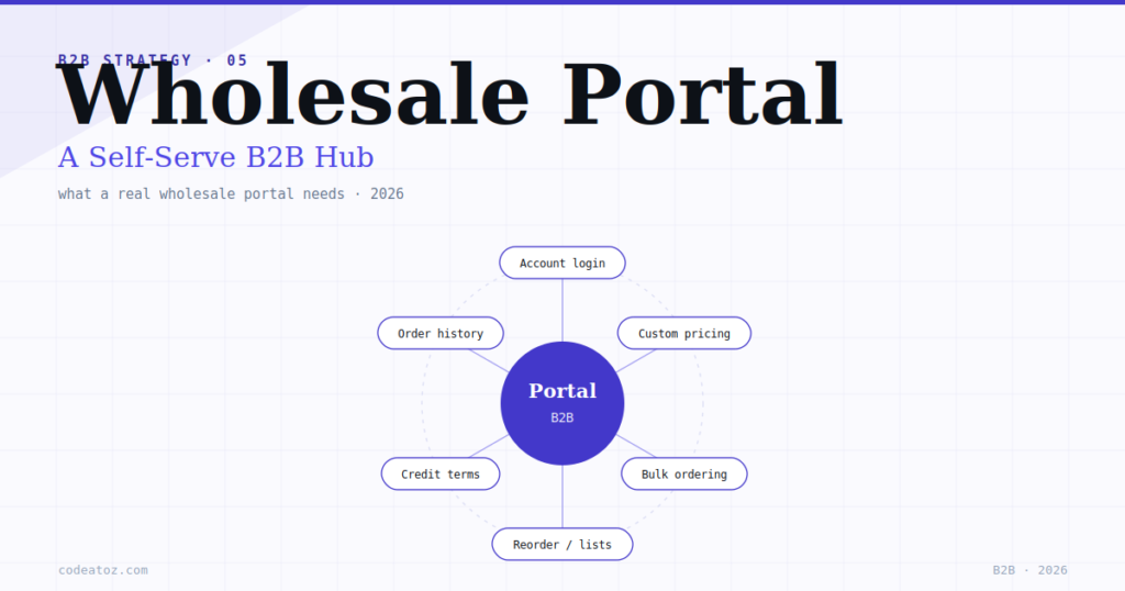 Building a Wholesale Portal — Self-Serve B2B in 2026