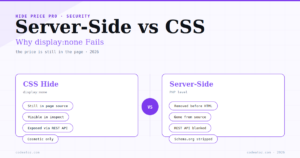 WooCommerce Hide Price Server-Side vs CSS — Why display:none Fails